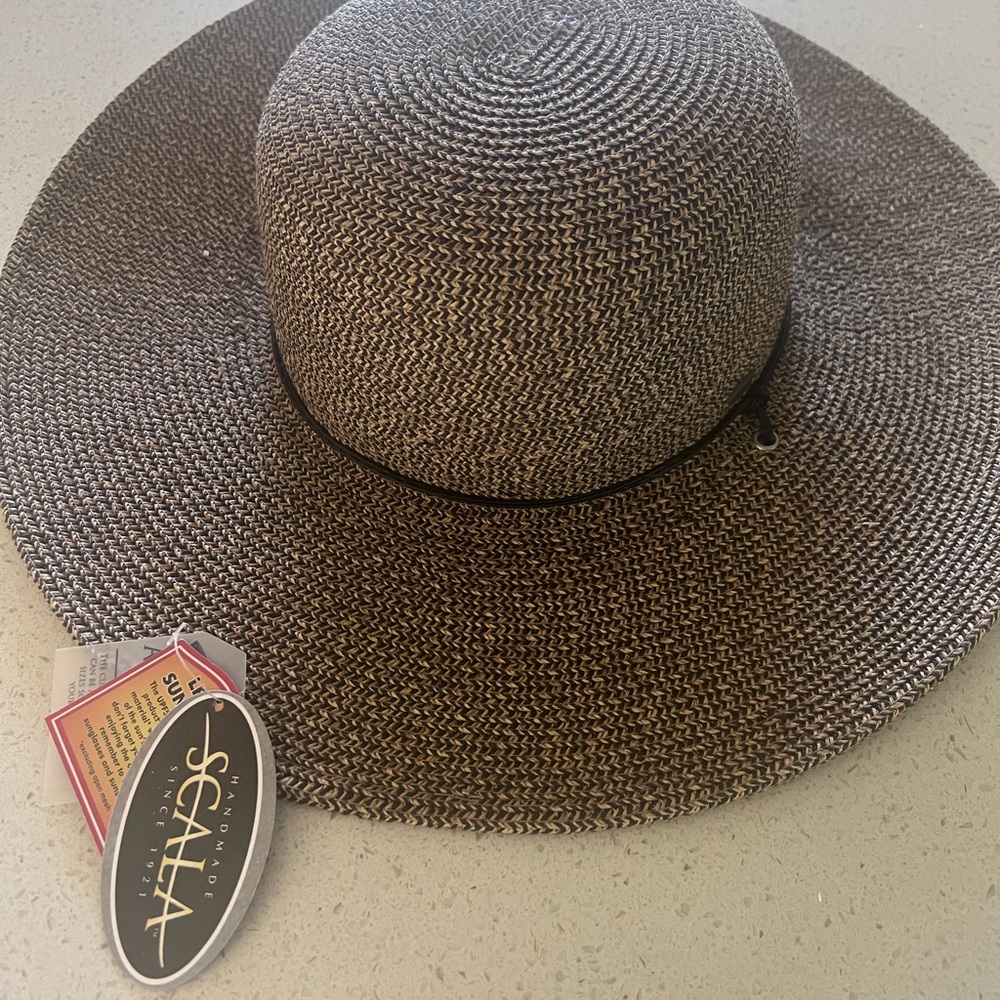 Scala Chloe Paper braid Sun Hat - new